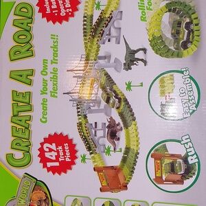 Dinosaur Road Racing Track Playset